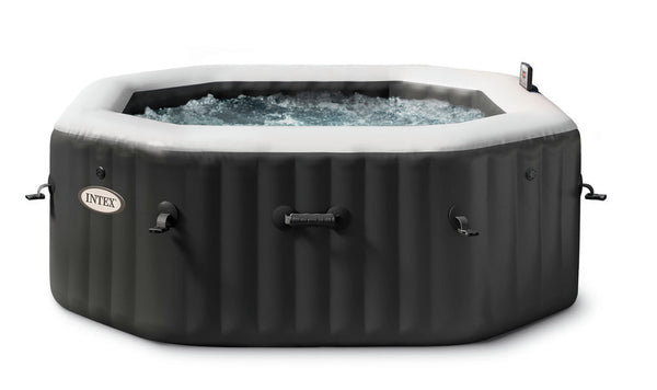 Intex PureSpa Jet & Bubble Deluxe Octagon 28462, Whirlpool Ø 218 x 71 cm, 6 Personen, Salzwassersystem, 140 AirJets, 6 Massagedüsen