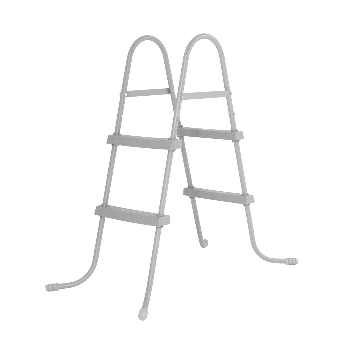 Bestway Flowclear Poolleiter 84 cm – Freisteller auf Weiß, graue 2-stufige Sicherheitsleiter
